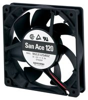 SANYO DENKI 9G1224H402 DC Axial Fan, 24 V, Square, 120 mm, 25 mm, Ball Bearing, 88.3 CFM