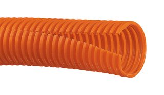 PANDUIT CLT35F-C3 Sleeving, Split Corrugated Loom, PE (Polyethylene), Orange, 8.88 mm, 30.5 m, 100 ft