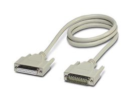 PHOENIX CONTACT 1656314 Computer Cable, D Subminiature Plug, 25 Way, D Subminiature Socket, 25 Way, 16.4 ft, 5 m, Grey