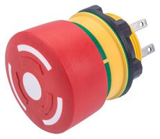 EAO 84-5320.0020 Emergency Stop Switch, SPST-NC, Twist to Release, Quick Connect, 3 A, 250 V