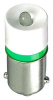 APEM BA9SG24A LED Replacement Lamp, Miniature Bayonet / BA9S, Green, 1.61 cd