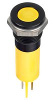APEM Q12F1BXXHY12E LED Panel Mount Indicator, Yellow, 12 VDC, 12 mm, 20 mA, 1.12 cd, IP67