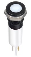 APEM Q12F1BXXW12E LED Panel Mount Indicator, White, 12 VDC, 12 mm, 20 mA, 1.56 cd, IP67