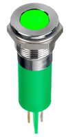 APEM Q12F1CXXHG220E LED Panel Mount Indicator, Green, 220 VAC, 12 mm, 3 mA, 1.56 cd, IP67