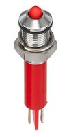 APEM Q6P1CXXHR24E LED Panel Mount Indicator, Red, 24 VDC, 6 mm, 20 mA, 3.7 cd, IP67
