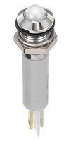 APEM Q8P1CXXW02E LED Panel Mount Indicator, White, 3.3 V, 8 mm, 20 mA, 1.6 cd, IP67