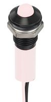 APEM Q8P3BXXW24E LED Panel Mount Indicator, White, 24 VDC, 8 mm, 20 mA, 1.6 cd, IP67