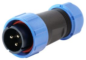 MULTICOMP PRO MP002660 Circular Connector, Standard Circular Connector, MP-T21 IP67 Series, Cable Mount Plug, 3 Contacts