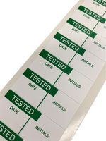 MULTICOMP PRO MP003342 Label, Self Adhesive, 15 mm, 38 mm, Vinyl Cloth, Tested (Date, Initials)