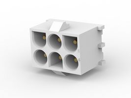 TE CONNECTIVITY - AMP 350711-4 Pin Header, Wire-to-Board, 6.35 mm, 2 Rows, 6 Contacts, Solder
