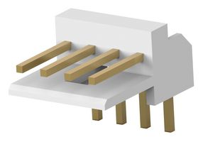 TE CONNECTIVITY - AMP 176153-4 Pin Header, R/A, Wire-to-Board, 2.5 mm, 1 Rows, 4 Contacts, Through Hole Right Angle, EI