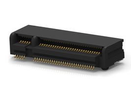 TE CONNECTIVITY 2199230-3 Card Edge Connector, Dual Side, 67 Contacts, Surface Mount, Right Angle