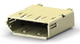 TE CONNECTIVITY 2041441-1 DisplayPort Connector, 20 Contacts, Receptacle, PCB Mount, Through Hole Vertical