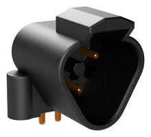 AMPHENOL SINE/TUCHEL ATF13-3P-BM11 Automotive Connector, AT Series, Right Angle Receptacle, 3 Contacts, PCB Pin, Thermoplastic Body