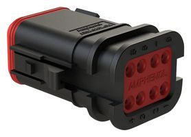 AMPHENOL SINE/TUCHEL AT06-08SB-OMBLK Automotive Connector Housing, AT Series, Plug, 8 Ways