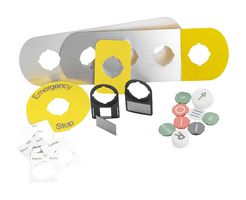 ABB 1SFA616915R1005 Legend Plate, 70 mm Dia, Yellow Plastic, Pilot Devices