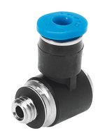 FESTO QSMLV-M5-3-I Pneumatic Fitting, Push-In L-Fitting, M5, 14 bar, 3 mm, PBT (Polybutylene Terephthalate), QSMLV
