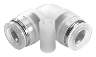 FESTO NPQP-L-Q10-E-FD-P10 Pneumatic Fitting, Push-In L-Fitting, 10 bar, 10 mm, PP (Polypropylene), NPQP
