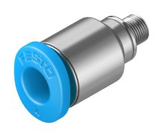 FESTO 153314 Pneumatic Fitting, Push-In Fitting, M3, 14 bar, 4 mm, Steel, QSM