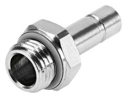 FESTO NPQH-D-G18-S4-P10 Pneumatic Fitting, Push-In Fitting, G1/8, 20 bar, 4 mm, Brass, NPQH
