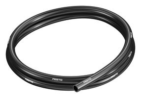FESTO PUN-H-10X1,5-SW Pneumatic Tubing, 10 mm, 7 mm, PU (Polyurethane), Black, 10 bar, 50 m