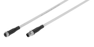 FESTO NEBU-M12G5-E-10-Q8N-M12& Sensor Cable, M12 Receptacle, M12 Plug, 5 Positions, 10 m, 32.8 ft
