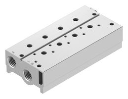 FESTO VABM-B10-25S-G38-4-P3 Manifold Block, 4 Outlet, G3/8, VABM Series, VUVS Solenoid Valves/VTUS Valve Manifold Assemblies