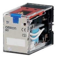 OMRON INDUSTRIAL AUTOMATION MY2IN 48DC(S) Power Relay, DPDT, 48 VDC, 5 A, MY Series, Socket, Latching