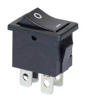 ARATAS A8L-21-11N2 BY OMI Rocker Switch, On-Off, DPST-NO, Non Illuminated, Panel Mount, Black, A8L Series
