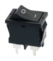ARATAS A8L-21-12N2 BY OMI Rocker Switch, On-Off, DPST-NO, Non Illuminated, Panel Mount, Black, A8L Series