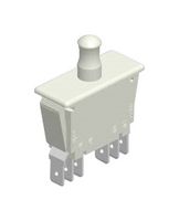 MULTICOMP PRO MP004445 Door Switch, Push Pull, DPDT, On-On-(On), White