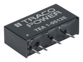 TRACO POWER TEA 1-0505E Isolated Through Hole DC/DC Converter, ITE, SIP, 1:1, 1 W, 1 Output, 5 V