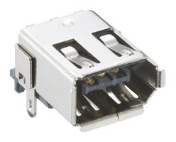 LUMBERG 2417 03 I/O Connector, 6 Contacts, Receptacle, Firewire IEEE-1394, Surface Mount, 2417, PCB Mount