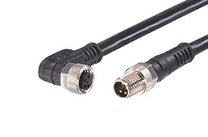 MOLEX 120087-8731 Sensor Cable, Nano-Change Plug, 90° Nano-Change Receptacle, 4 Positions, 5 m, 16.4 ft