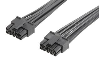 MOLEX 214755-2101 Cable Assembly, Micro-Fit 3.0 Receptacle to Micro-Fit 3.0 Receptacle, 10 Ways, 3 mm, 2 Row
