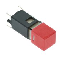 NIDEC COMPONENTS CFPB-1CC-2R9 Pushbutton Switch, CFPB Series, SPST, Off-(On), Square, Red