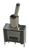 NIDEC COMPONENTS BT1H-2M4-Z Toggle Switch, (On)-Off-On, SPDT, Non Illuminated, BT Series, Through Hole, 50 mA