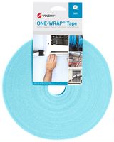 VELCRO VEL-OW64110 Tape, ONE-WRAP Series, PP (Polypropylene), Aqua, 10 mm x 25 m