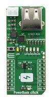 MIKROELEKTRONIKA MIKROE-4082 Click Board, PowerBank Click, Battery Charger, MP2632B, I2C, mikroBUS, 5 V, 57.15 mm x 25.4 mm