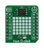 MIKROELEKTRONIKA MIKROE-4067 Click Board, Flash 6 Click, Flash, W25Q128JV, QSPI, SPI, mikroBUS, 3.3 V, 28.6 mm x 25.4 mm