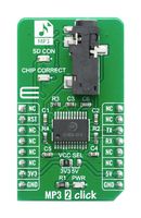 MIKROELEKTRONIKA MIKROE-4159 Click Board, MP3 2 Click, MP3, KT403A, UART, mikroBUS, 3.3 V/5 V, 42.9 mm x 25.4 mm