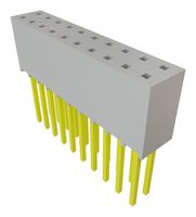 SAMTEC SSQ-110-03-T-D PCB Receptacle, Board-to-Board, 2.54 mm, 2 Rows, 20 Contacts, Through Hole Mount