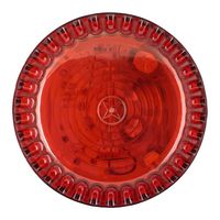 FULLEON 531024FULL-0060 Beacon, Red, 93 x 94 mm, Continuous/Flashing, 60 VDC, IP54
