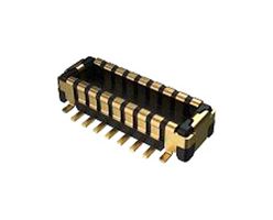 AMPHENOL COMMUNICATIONS SOLUTIONS 101P014FB110 Mezzanine Connector, Header, 0.35 mm, 2 Rows, 14 Contacts, Surface Mount, Copper Alloy