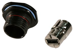 AMPHENOL SOCAPEX USBFTV7PE1G USB Adapter, USB Type A Receptacle, USB Type A Receptacle, USB 2.0, IP68, USBFTV