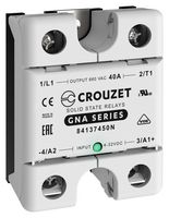 CROUZET 84137450N Solid State Relay, 40 A, 660 VAC, Panel Mount, Screw, Zero Crossing