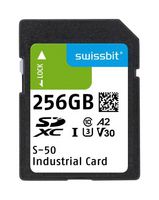 SWISSBIT SFSD256GL2AM1TO-I-8H-221-STD Flash Memory Card, 3D TLC, SDXC Card, UHS-1, Class 10, 256 GB, S-50 Series