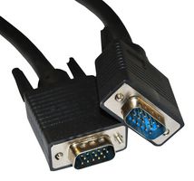 VIDEK 2129BHQ-0.5 Computer Cable, SVGA Plug, SVGA Plug, 1.64 ft, 500 mm, Black