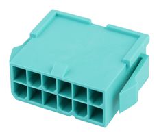 MOLEX 46993-1030 Connector Housing, Green, Mini-Fit Versa Color 46993 Series, Plug, 10 Ways, 4.2 mm