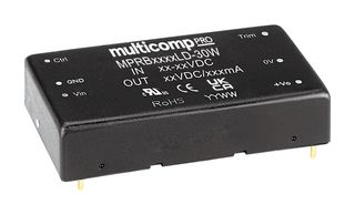 MULTICOMP PRO MPRB2405LD-30W Isolated Through Hole DC/DC Converter, ITE, DIP, 4:1, 30 W, 1 Output, 5 V